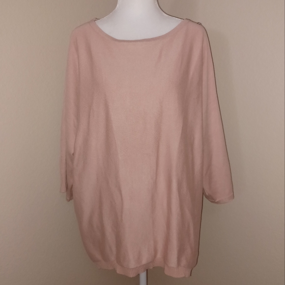 NWT 89th & Madison Mohave Pink Sweater with Button Detail Women's size XL - Picture 3 of 11
